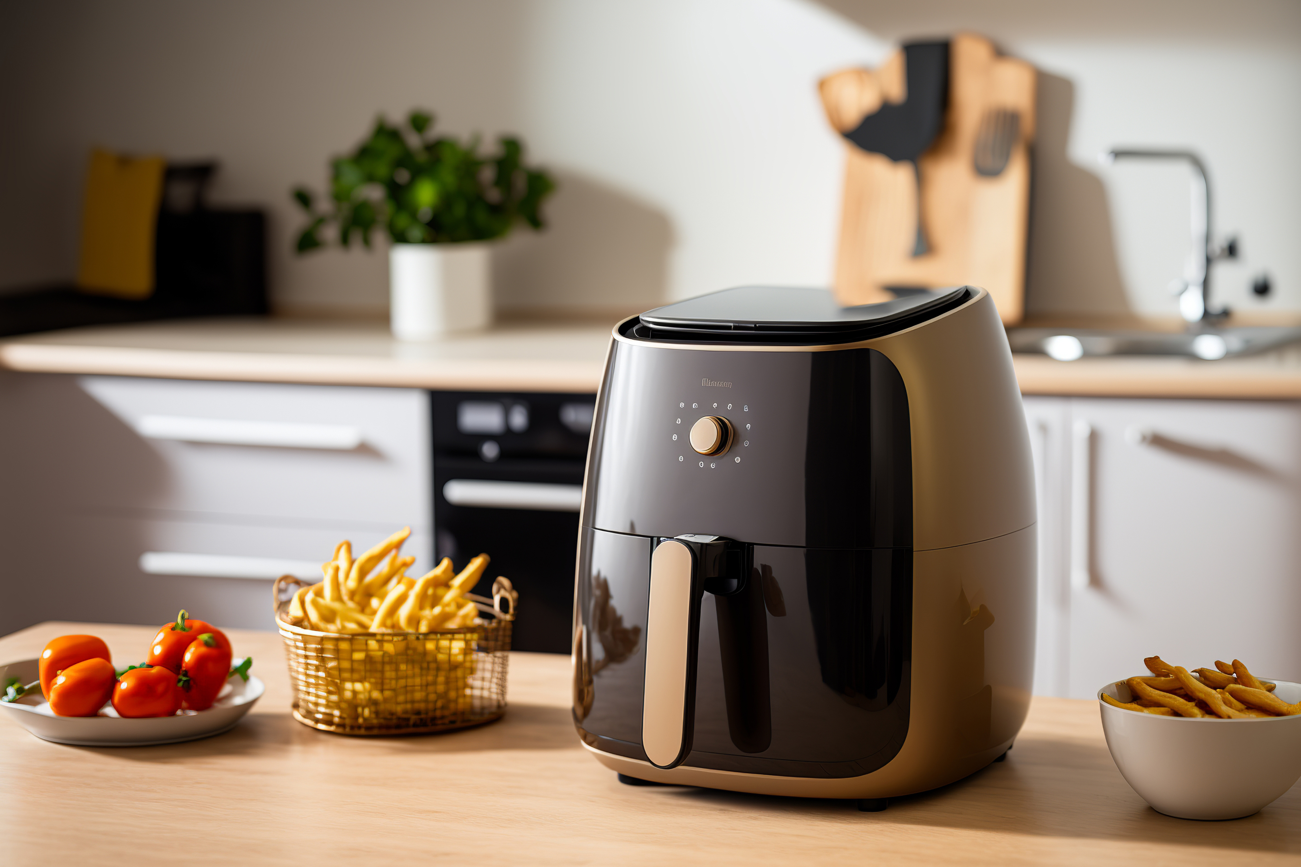 a brown air fryer with black front, how to shop for an air fryer