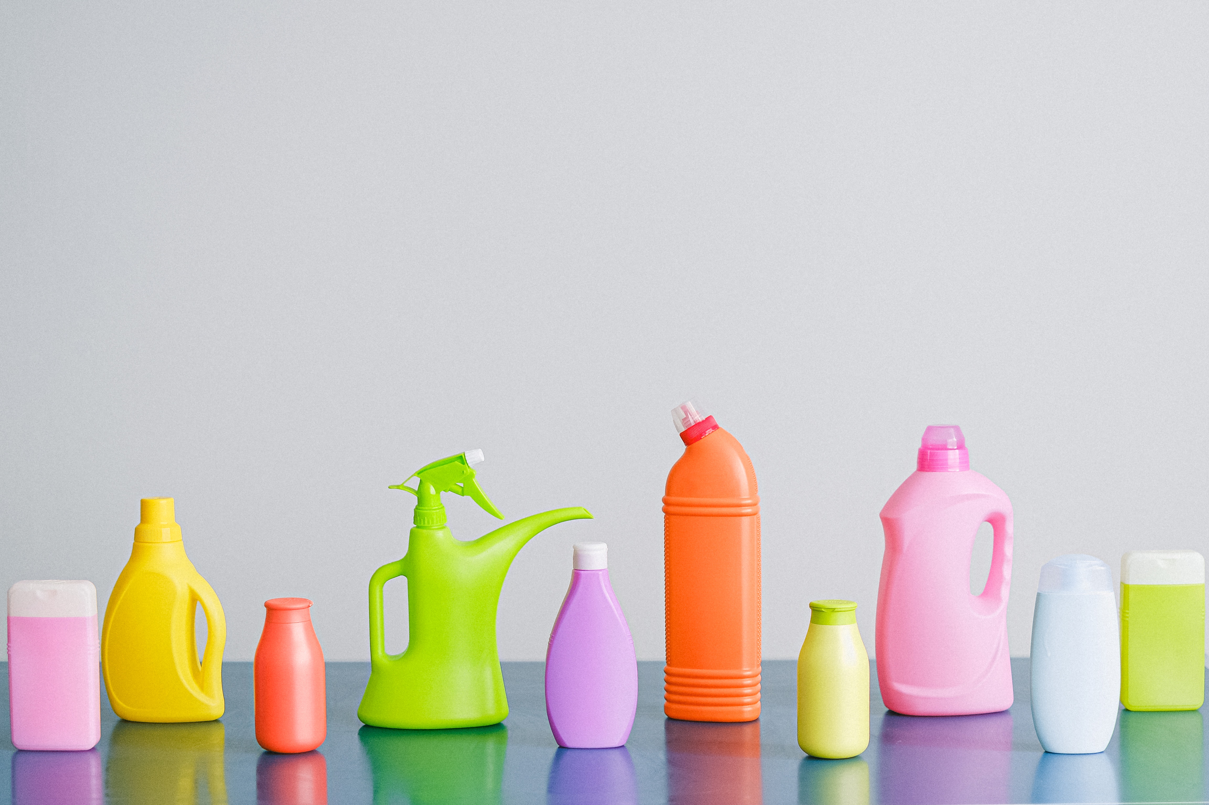 cleaning chemical bottles, how to shop for cleaning chemicals