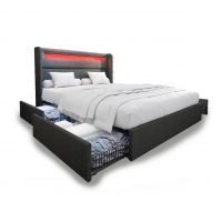 AMERLIFE Queen Bed Frame with RGBW LED Lights