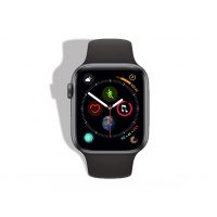 Apple Watch Series 4 (GPS, 44MM) - Space Gray Aluminum Case with Black Sport Band (Renewed)