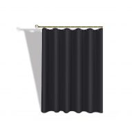 Biscaynebay Hotel Quality Fabric Shower Curtain Liner 72 Inch by 72 Inch, Black Water Resistant Bathroom Curtains Rust Resistant Grommets & Weighted