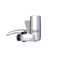 Brita Water Filter for Sink, Faucet Mount Water Filtration System for Tap Water, Reduces 99% of Lead, Chrome