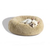 Calming Dog Bed for Small Dogs – Donut Washable Small Pet Bed, 23 inches Anti Anxiety Round Fluffy Plush