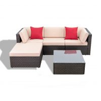 Devoko 5 Pieces Patio Furniture Sets All Weather