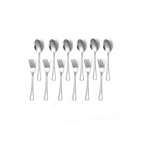 KITWARE 12 Pices Fork and Spoon Silverware Set, Dishwasher Safe