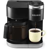 Keurig K-Duo Coffee Maker, Single Serve and 12-Cup Carafe Drip Coffee Brewer, Compatible with K-Cup Pods and Ground Coffee, Black