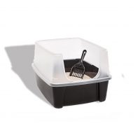 Open Top Cat Litter Tray with Scoop and Scatter, Open Air