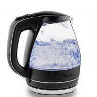 Ovente Glass Electric Kettle, 1.5 Liter BPA Free Borosilicate Glass Fast Boiling Countertop