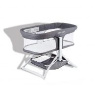 Pamo Babe 2in1 Bassinet Quick Foldable Travel Crib Portable Rocking Bassinet（Grey