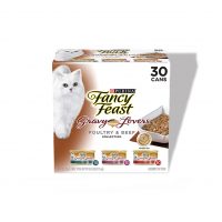 Purina Fancy Feast Gravy Wet Cat Food Variety Pack, Gravy Lovers Poultry & Beef Feast Collection - (30) 3 oz. Cans