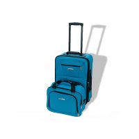 Rockland Fashion Softside Upright Luggage Set, Expandable, Wheel, Telescopic Handle,Turquoise, 2-Piece (1419)