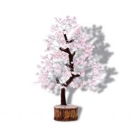 Rose Quartz Crystal Tree of Life - Chakra Tree for Positive Energy, Feng Shui Decor