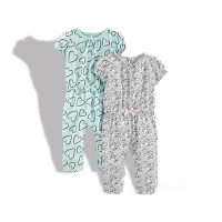 Simple Joys by Carter's Baby Girls' Fashion Jumpsuits, Pack of 2