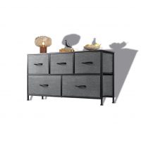 WLIVE Dresser for Bedroom with 5 Drawers, Wide Chest of Drawers, Fabric Dresser,